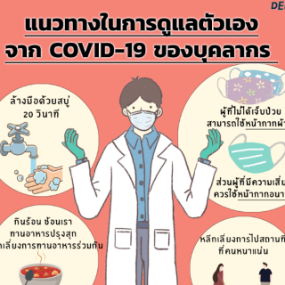 แนวทาง​ในการดูแลตัวเองจาก COVID-19 ของบุคลากร