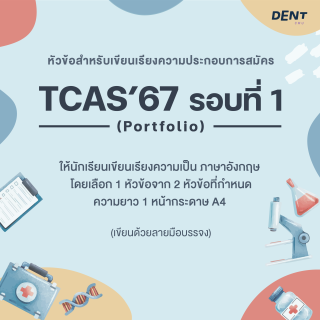 หัวข้อสำหรับเขียนเรียงความประกอบการสมัคร TCAS'67 รอบที่ 1 